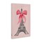 Stupell Industries Pink Bow on Eiffel Tower Canvas Wall Art Design by Lanie Loreth